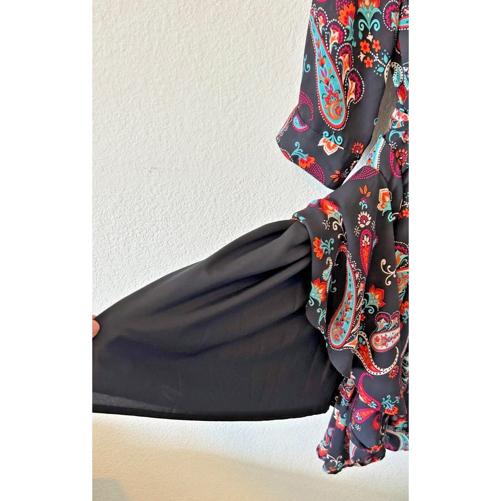 NANETTE Nanette Lepore Paisley Waist-Tie Dress SZ 4 - Picture 9 of 12